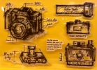 Набор штампов на листе Фотоаппараты